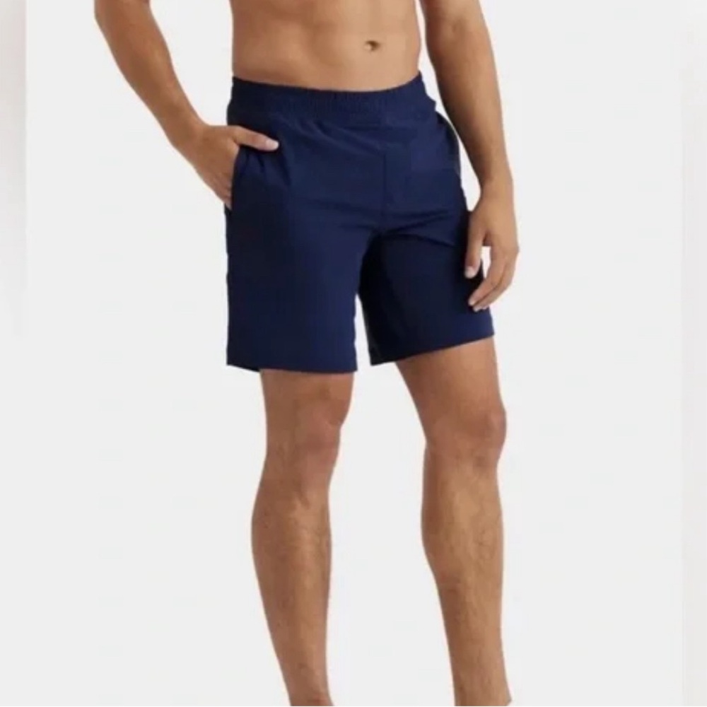 Rhone Mako Shorts Men's XL Lined Athletic Quiet Luxury Work Out Gym Navy Blue 7"
